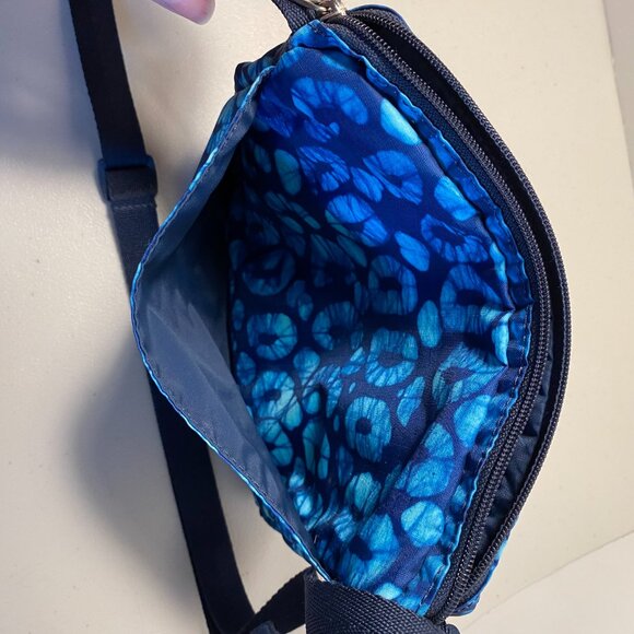LeSportsac Crossbody Bag in Tulum (Blue Tie Dye) Pattern, Lightweight Travel - Picture 5 of 13